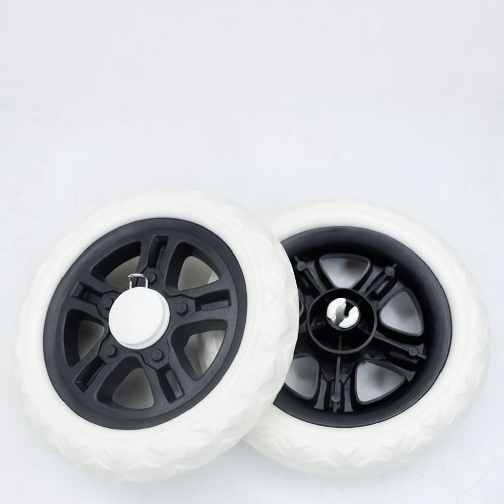 Silent Replacement Luggage Wheels - Uniwersalne gumowe kółka do wózków sklepowych,