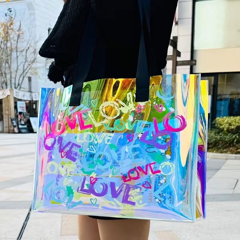 Handbags - Modna torebka z laserowo drukowanym wzorem,