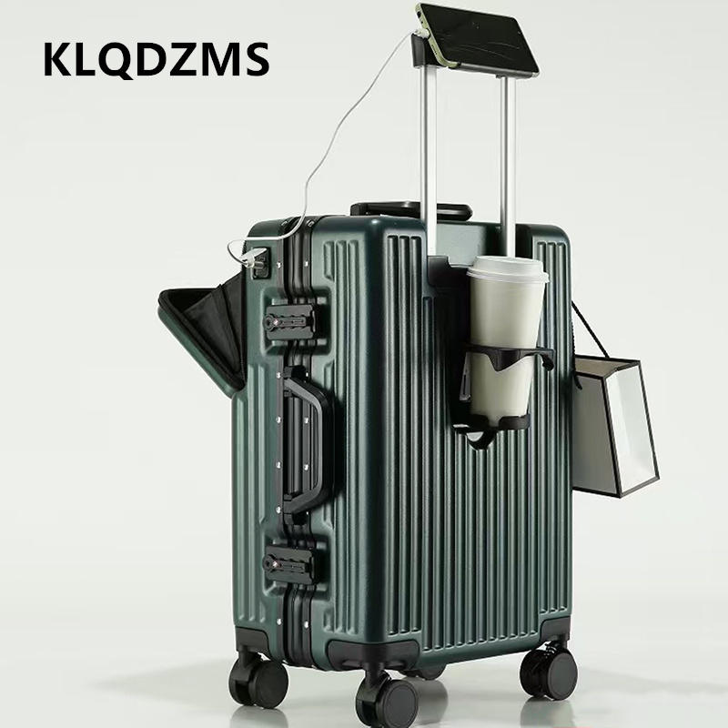 Front Opening Laptop Luggage 24 Inch - Wielofunkcyjna walizka KLQDZMS z przednim otworem,