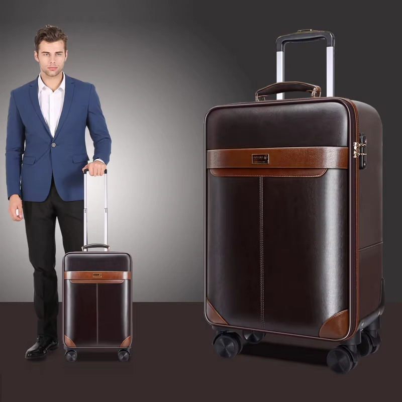 PREMIUM skórzany zestaw bagażu – Spinner Wheel Rolling Suitcase 20 Inch recenzja i cena