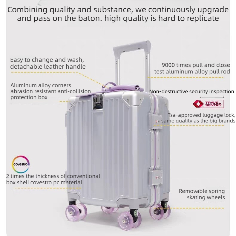 Zestaw walizek na kółkach, wal – Aluminum Frame Carry On Luggage recenzja i cena