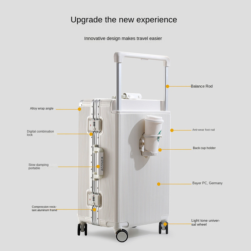 Walizka podróżna z szerokim uc – Aluminum Frame Carry On Luggage recenzja i cena
