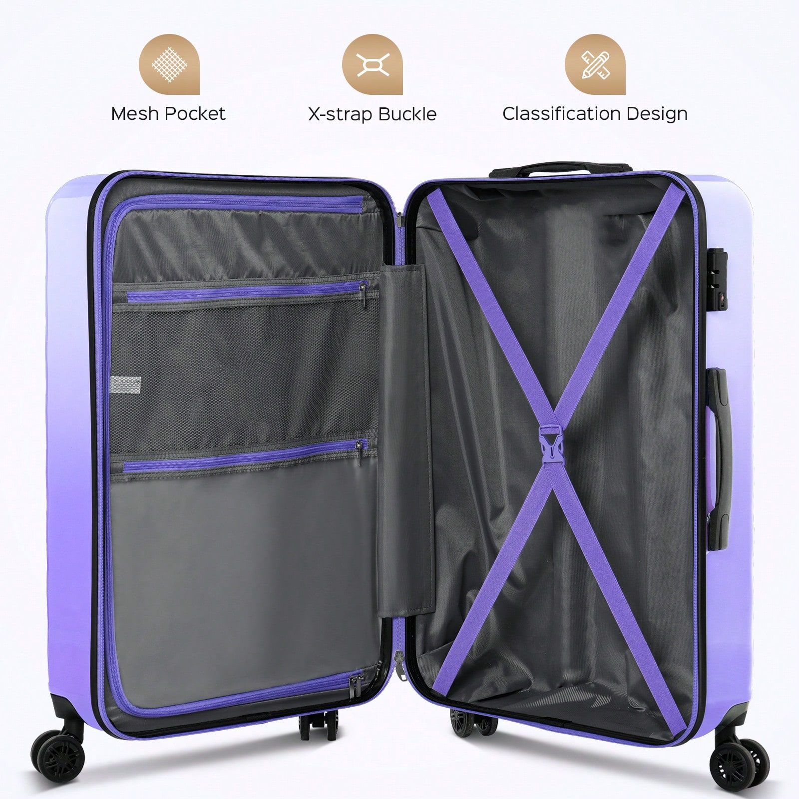 Zestaw twardych walizek o wymi – Spinner Wheel Rolling Suitcase 20 Inch recenzja i cena