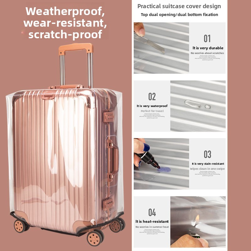 Grubszy pokrowiec ochronny na  – Luggage Protective Cover Transparent recenzja i cena